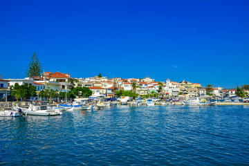 Fototapeta na wymiar View of the picturesque coastal town of Ermioni, Peloponnese, Greece.