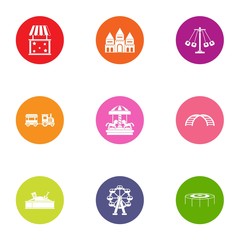 Fototapeta premium Game movement icons set. Flat set of 9 game movement vector icons for web isolated on white background