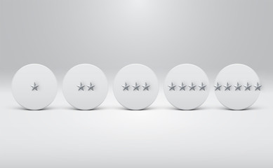 High detailed star-rating buttons, vector illustration
