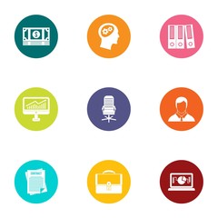Fototapeta premium Insertion icons set. Flat set of 9 insertion vector icons for web isolated on white background