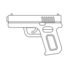 Fototapeta premium Vector illustration of weapon and gun sign. Collection of weapon and army stock vector illustration.