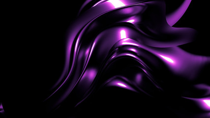 Stylish elegant black, purple background. 3d illustration, 3d rendering.