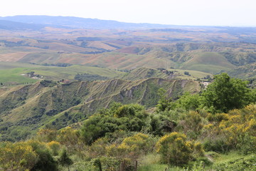 Panorama delle balze di Volterra