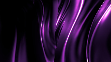 Stylish elegant black, purple background. 3d illustration, 3d rendering.