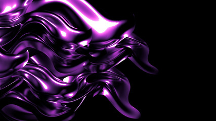 Naklejka na ściany i meble Stylish elegant black, purple background. 3d illustration, 3d rendering.