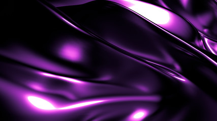 Stylish elegant black, purple background. 3d illustration, 3d rendering.