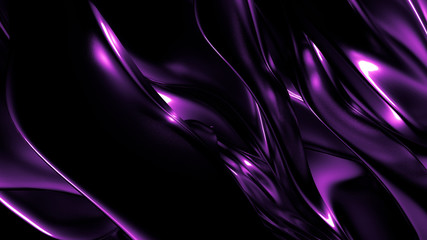 Stylish elegant black, purple background. 3d illustration, 3d rendering.