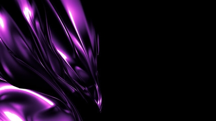Stylish elegant black, purple background. 3d illustration, 3d rendering.