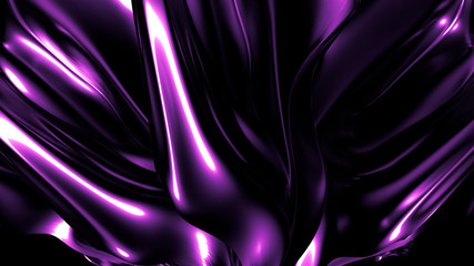 Stylish elegant black, purple background. 3d illustration, 3d rendering.
