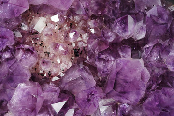 mineral purple Amethyst crystal quartz texture background