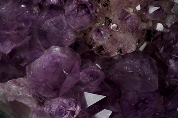 mineral purple Amethyst crystal quartz texture background 