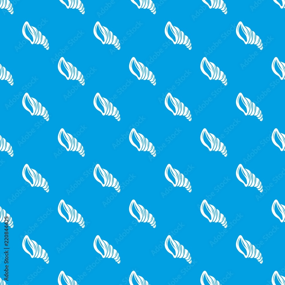 Poster spiral shell pattern vector seamless blue repeat for any use