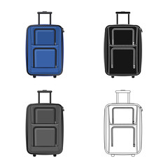 Vector illustration of suitcase and baggage logo. Collection of suitcase and journey vector icon for stock.