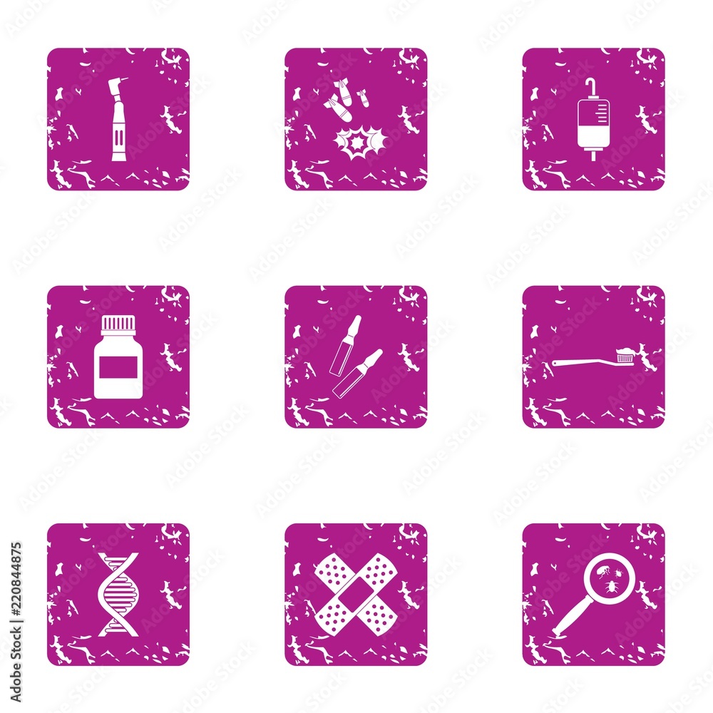 Aufkleber harm icons set. grunge set of 9 harm vector icons for web isolated on white background