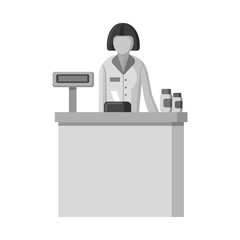 Vector illustration of pharmacy and hospital logo. Collection of pharmacy and business vector icon for stock.