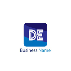 Fototapeta premium Initial Letter DE Logo Template Design