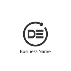 Initial Letter DE Logo Template Design