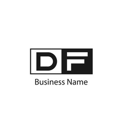 Initial Letter DF Logo Template Design