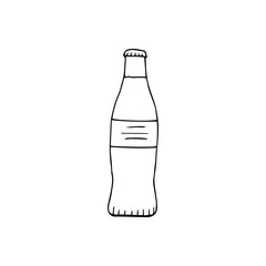 Bottle of soda drink.hand drawn illustration.doodles  cartoon style