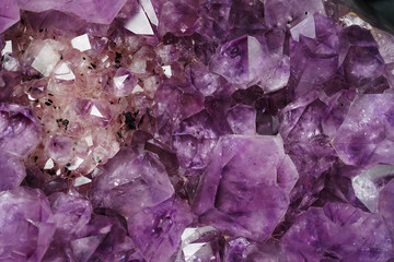 mineral purple Amethyst crystal quartz texture background
