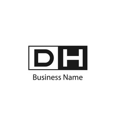 Initial Letter DH Logo Template Design