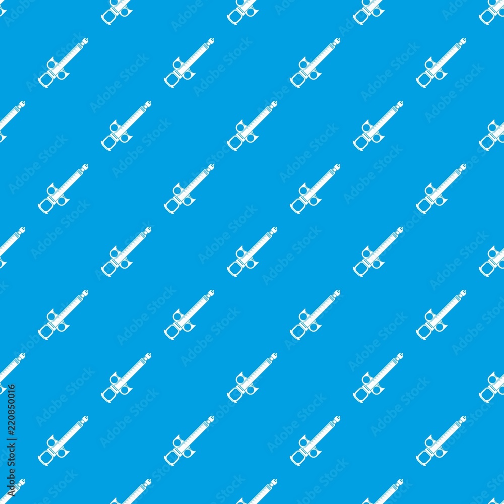 Poster plastic syringe pattern vector seamless blue repeat for any use