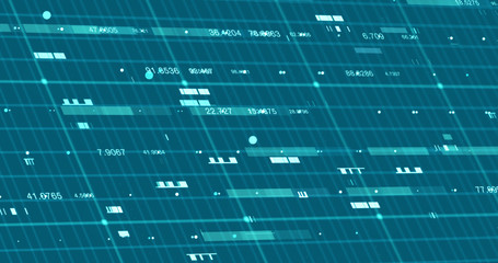 Abstract digital data background, 3D rendering