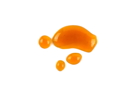 drop of caramel isolated on white background