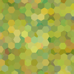 Fototapeta na wymiar Geometric pattern, vector background with hexagons in green, yellow  tones. Illustration pattern