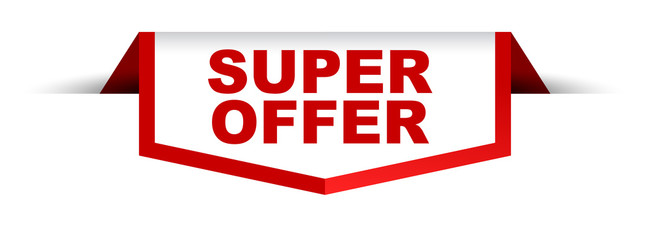 red and white banner super offer
