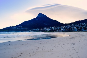 Lion's Head Mountain from Camps Bay Beach