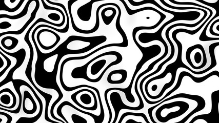 Bright contrast black and white background with lines. 3d illustration, 3d rendering.
