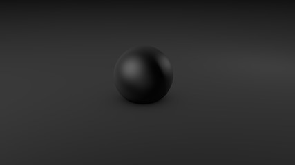 Black background with balls. 3d illustration, 3d rendering.