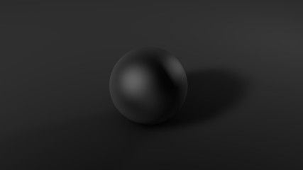 Black background with balls. 3d illustration, 3d rendering.