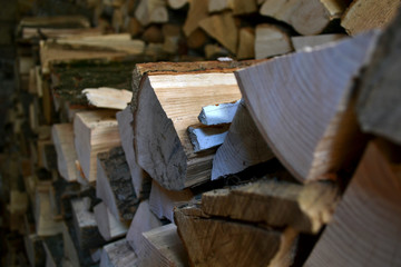 Fototapeta na wymiar chopped firewood