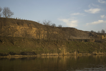 rocks and glade near the river