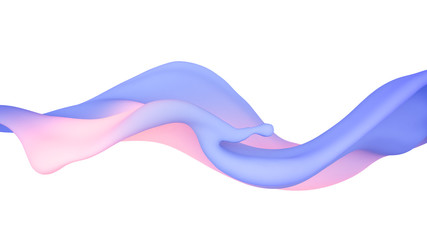 A beautiful multicolor splash of liquid. 3d illustration, 3d rendering.