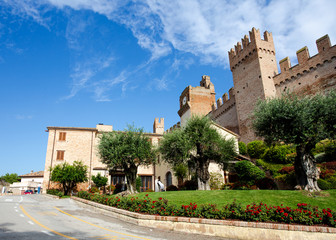 Fototapeta na wymiar The Gradara Castle, a medieval fortress located in the town of Gradara, Marche, in Italy