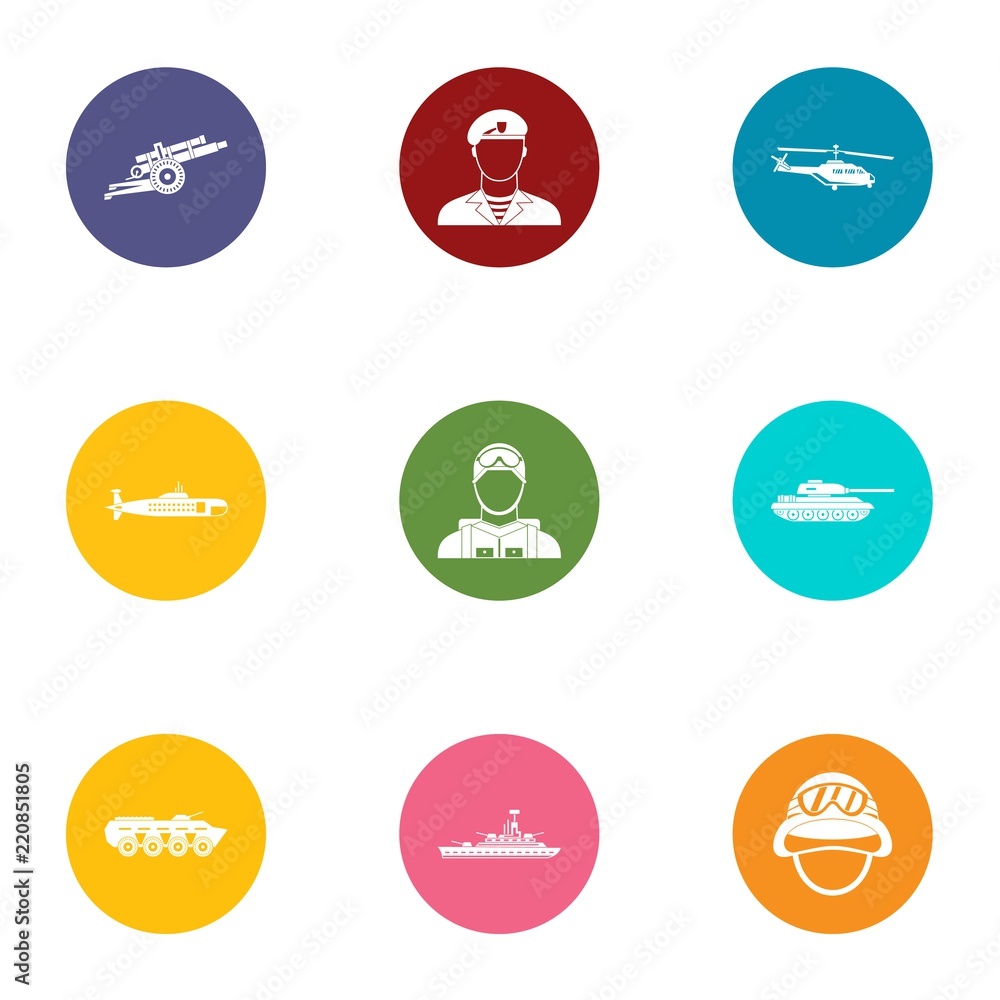 Aufkleber feat icons set. flat set of 9 feat vector icons for web isolated on white background