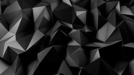 Fototapeta premium Stylish black crystal background..3d illustration, 3d rendering.