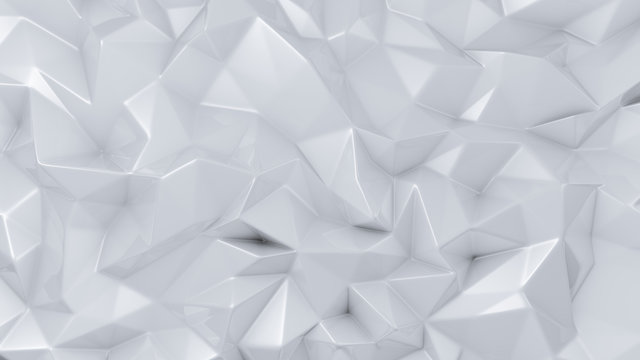 Stylish white crystal background..3d illustration, 3d rendering. © Pierell
