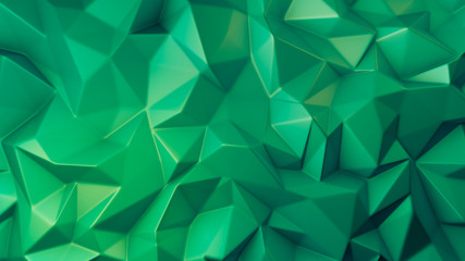 Stylish green crystal background..3d illustration, 3d rendering.