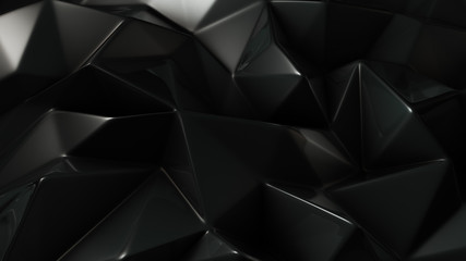 Stylish black crystal background..3d illustration, 3d rendering.