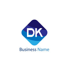 Initial Letter DK Logo Template Design