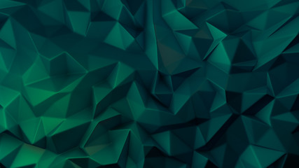 Stylish green crystal background..3d illustration, 3d rendering.