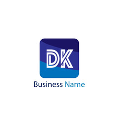 Initial Letter DK Logo Template Design