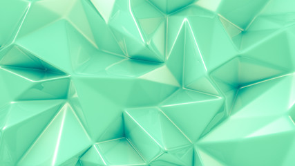 Fototapeta na wymiar Stylish green crystal background..3d illustration, 3d rendering.
