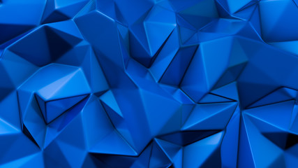 Fototapeta premium Blue crystal background..3d illustration, 3d rendering.
