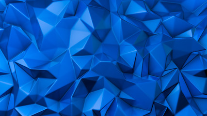 Blue crystal background..3d illustration, 3d rendering.