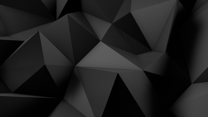 Fototapeta premium Stylish black crystal background..3d illustration, 3d rendering.